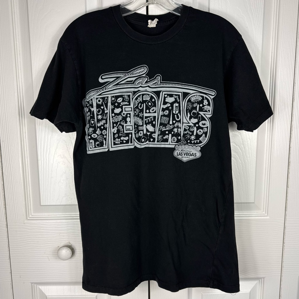 Las Vegas Black Graphic Women's T-Shirt Size Large